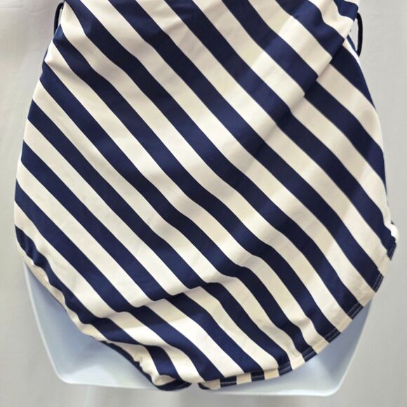 Sun & Sea Nautical Chic One-Shoulder Swimsuit - Size 14 - Picture 10 of 13